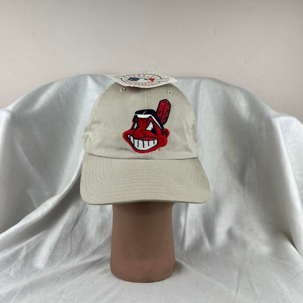NWT MLB Cleveland Indians Baseball Cap With Red Cartoon Mascot Logo